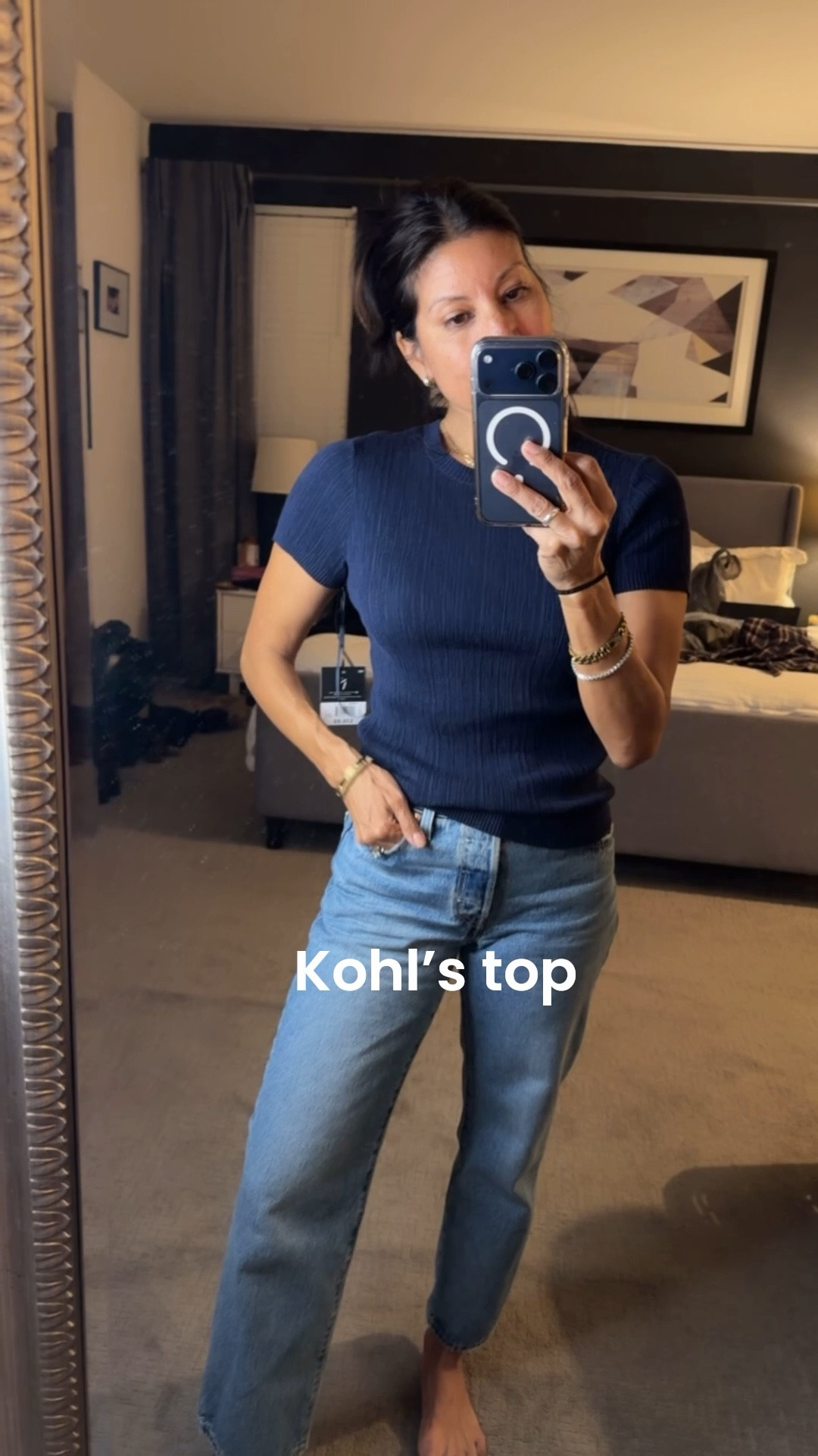 A good sweater top for the office, teachers or an elevated top instead of a tee shirt 

@kohls wearing xs 
Spring style 

#LTKOver40 #LTKSeasonal