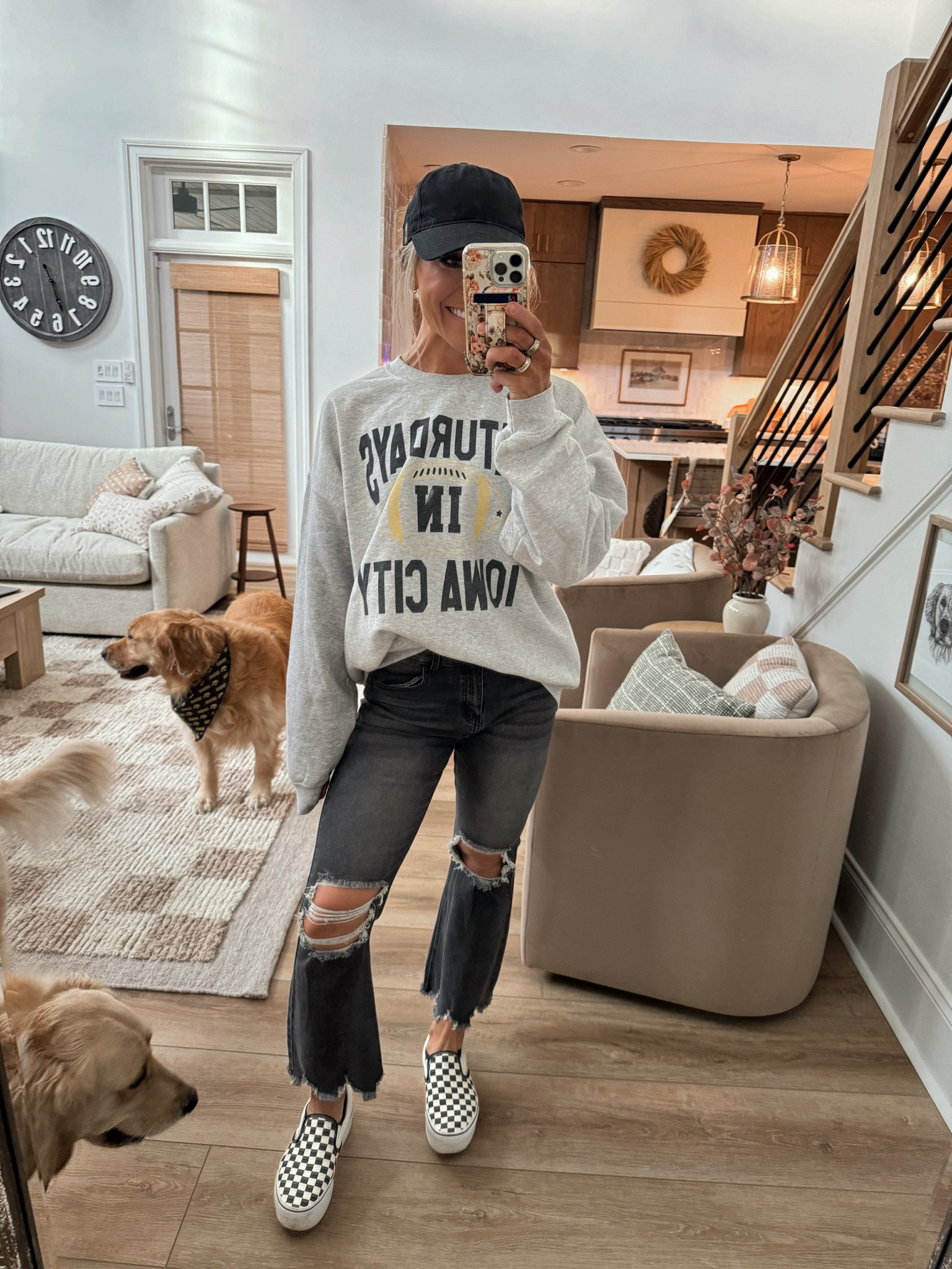 Saturday night 🍕fit 🖤 size 4 in these Amazon stretchy flare jeans / XL in crew! 

Casual / comfy / fall fit / ootd / Etsy / small shop finds / Holley Gabrielle / date night 

#LTKFindsUnder50 #LTKFindsUnder100 #LTKStyleTip