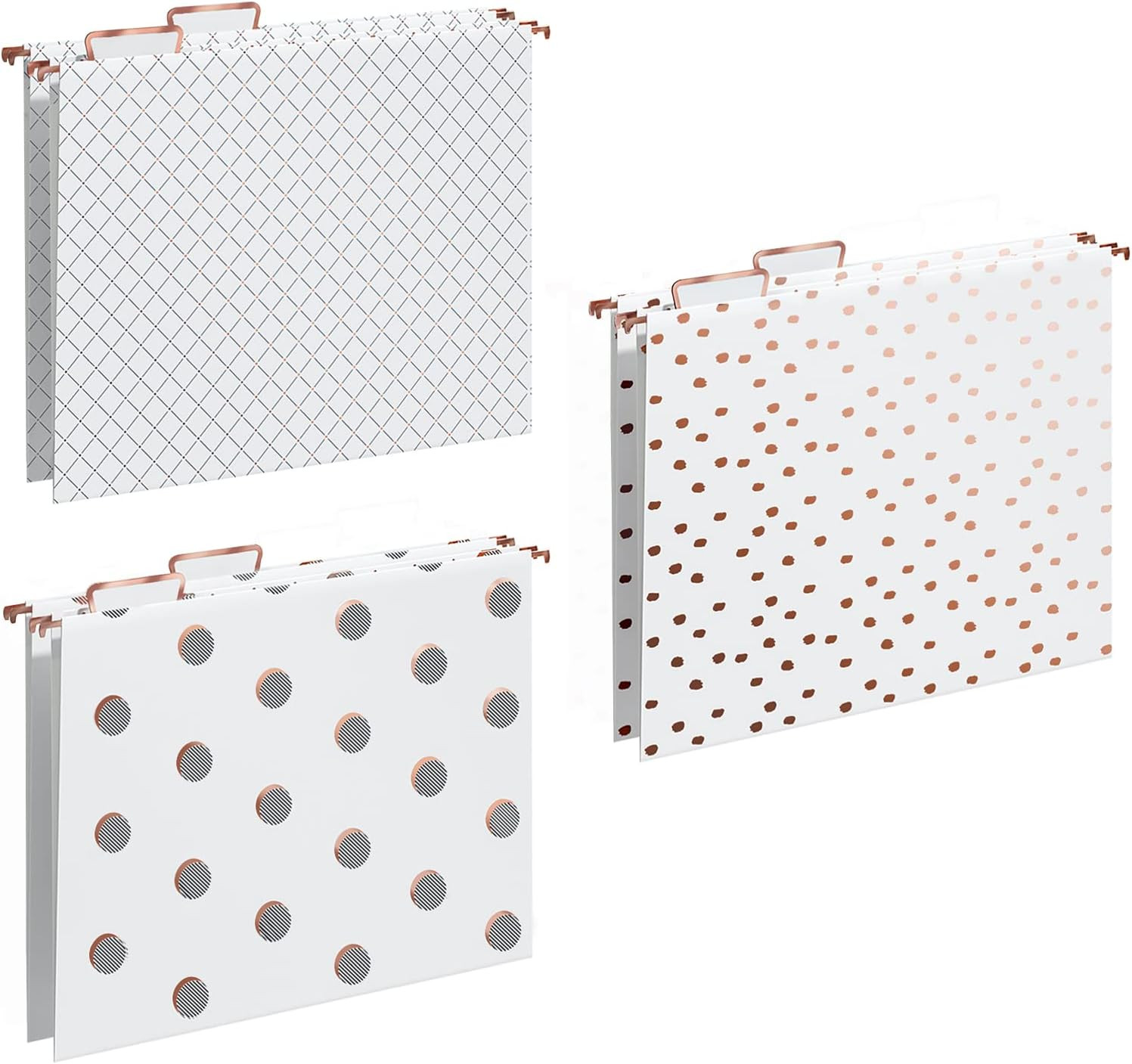 Y YOMA 6 Pack Rose Gold Hanging File Folders Letter Size Decorative File Folder Cute Pretty Hangi... | Amazon (CA)