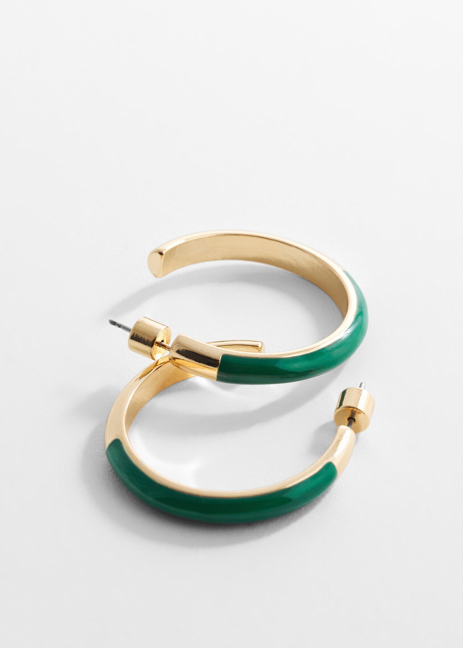 Two-tone hoop earrings | MANGO (UK)