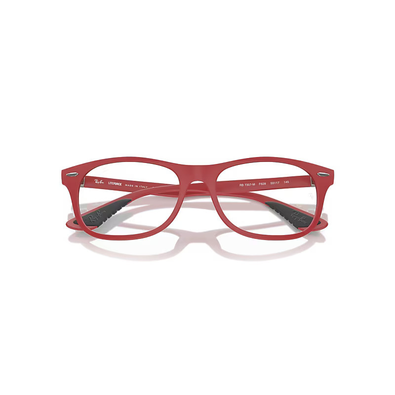 Ray-Ban Rb7307m Optics Scuderia Ferrari Collection Eyeglasses Red Frame Clear Lenses Polarized 55-17 | Ray-Ban (US)