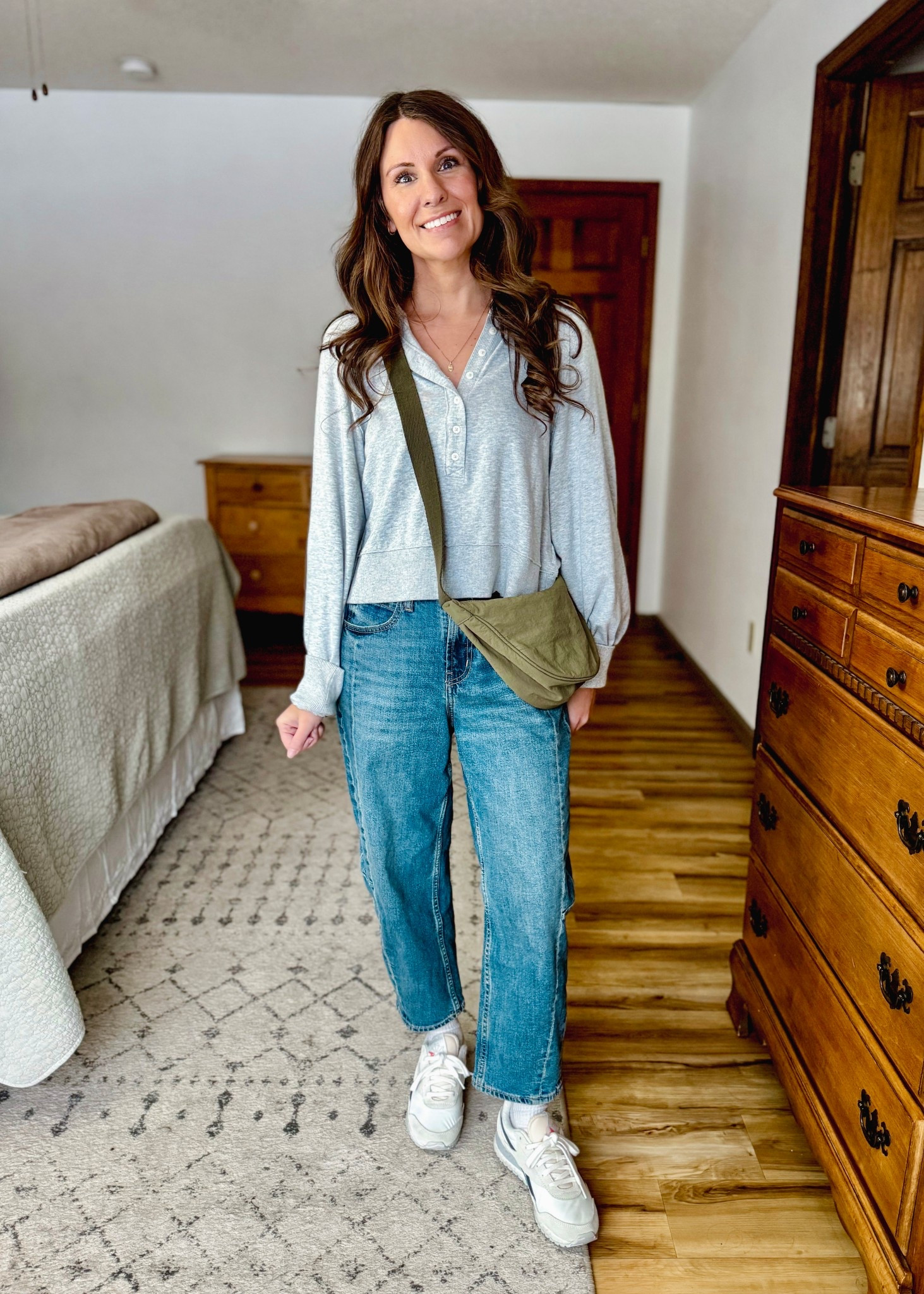 Wearing xs in my Henley (sold out in my grey color, but they brought it back in other colors so it’s linked and also some similar items! L) and 0 petite in my jeans. My sneakers are 6.5 and I linked a bunch of options too 

#LTKPetite #LTKSeasonal #LTKootd