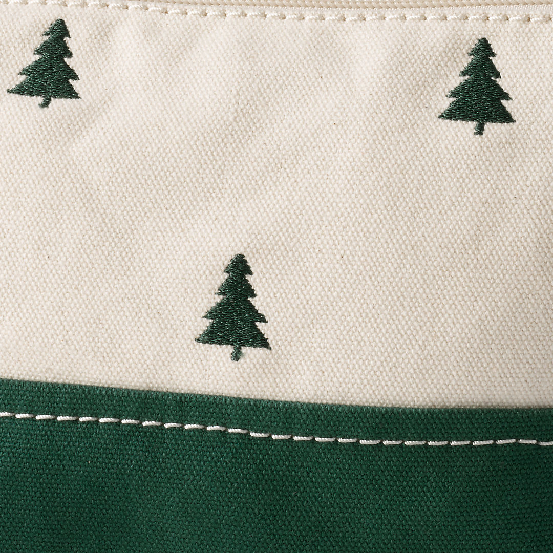 Embroidered Zipper Canvas Pouch | Lands' End (US)