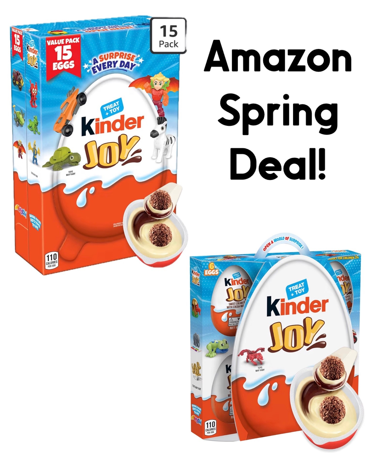 If you have any Kinder fans in your life, Amazon has a rare sale today on Easter packs of Kinder Joys! 6 packs and 15 packs are both discounted, which is extremely rare for Kinders that are always top sellers at full price. So fun, as they each contain a surprise toy on the inside - great for Easter baskets or egg hunts! 

#LTKSaleAlert #LTKHome #LTKKids