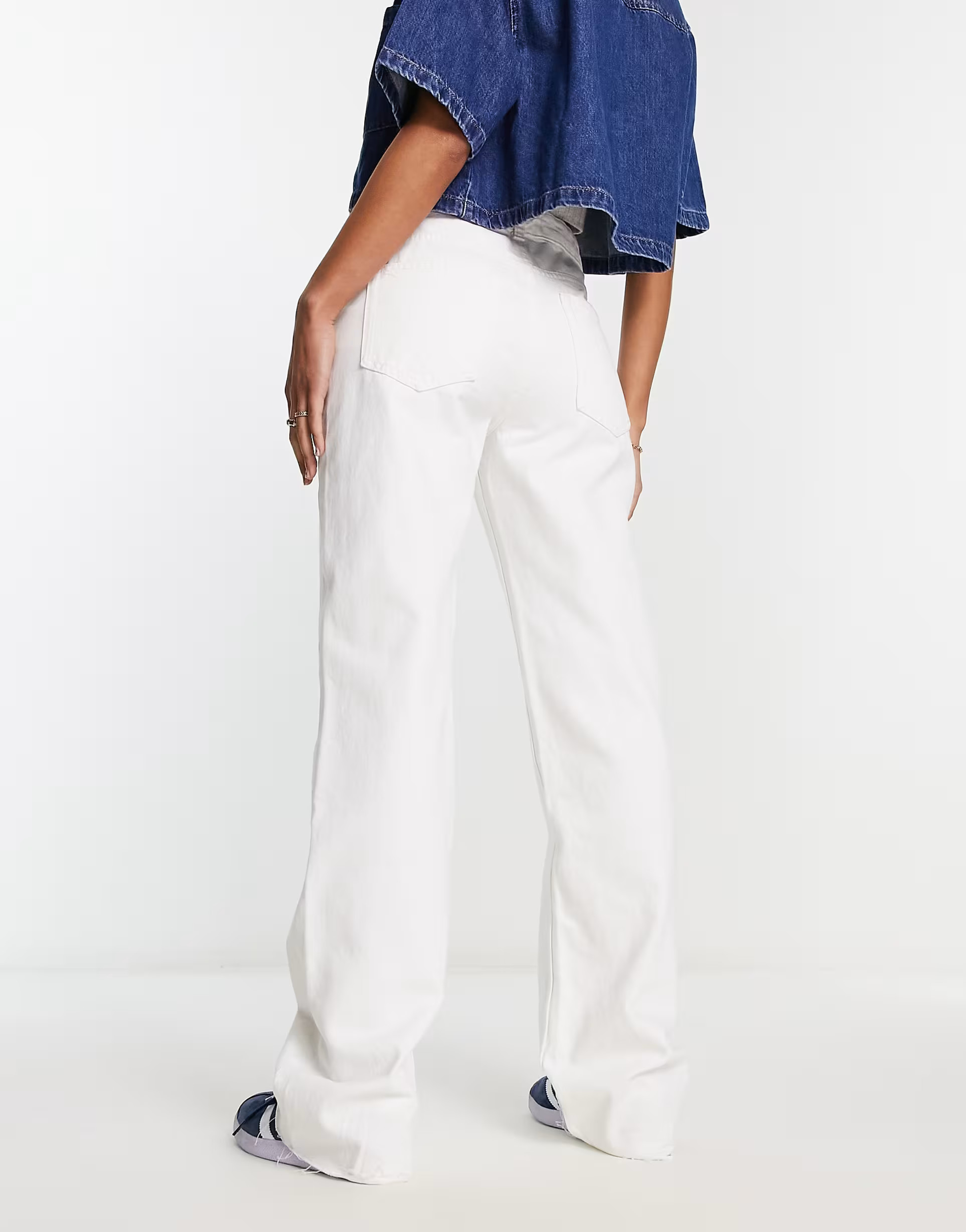 Mango straight leg jean in white | ASOS (Global)