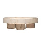 Bloomingville Paulownia Wood Dessert Pedestal Tray, Natural | Amazon (US)