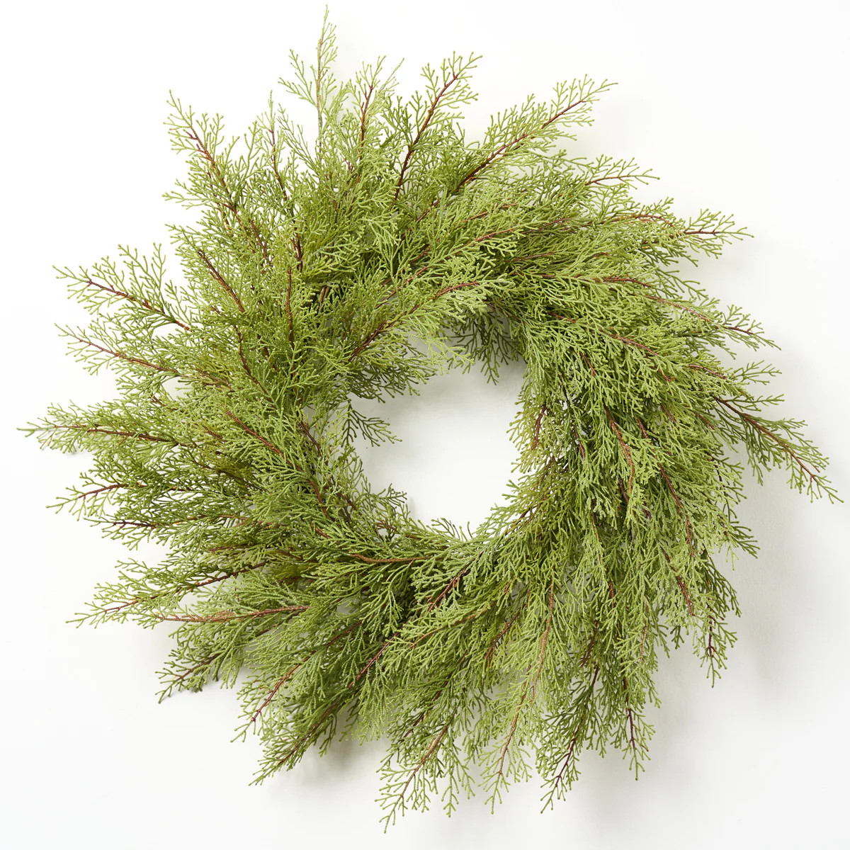 Real Touch Cedar Front Door Christmas Holiday Winter Wreath - 26" | Darby Creek Trading
