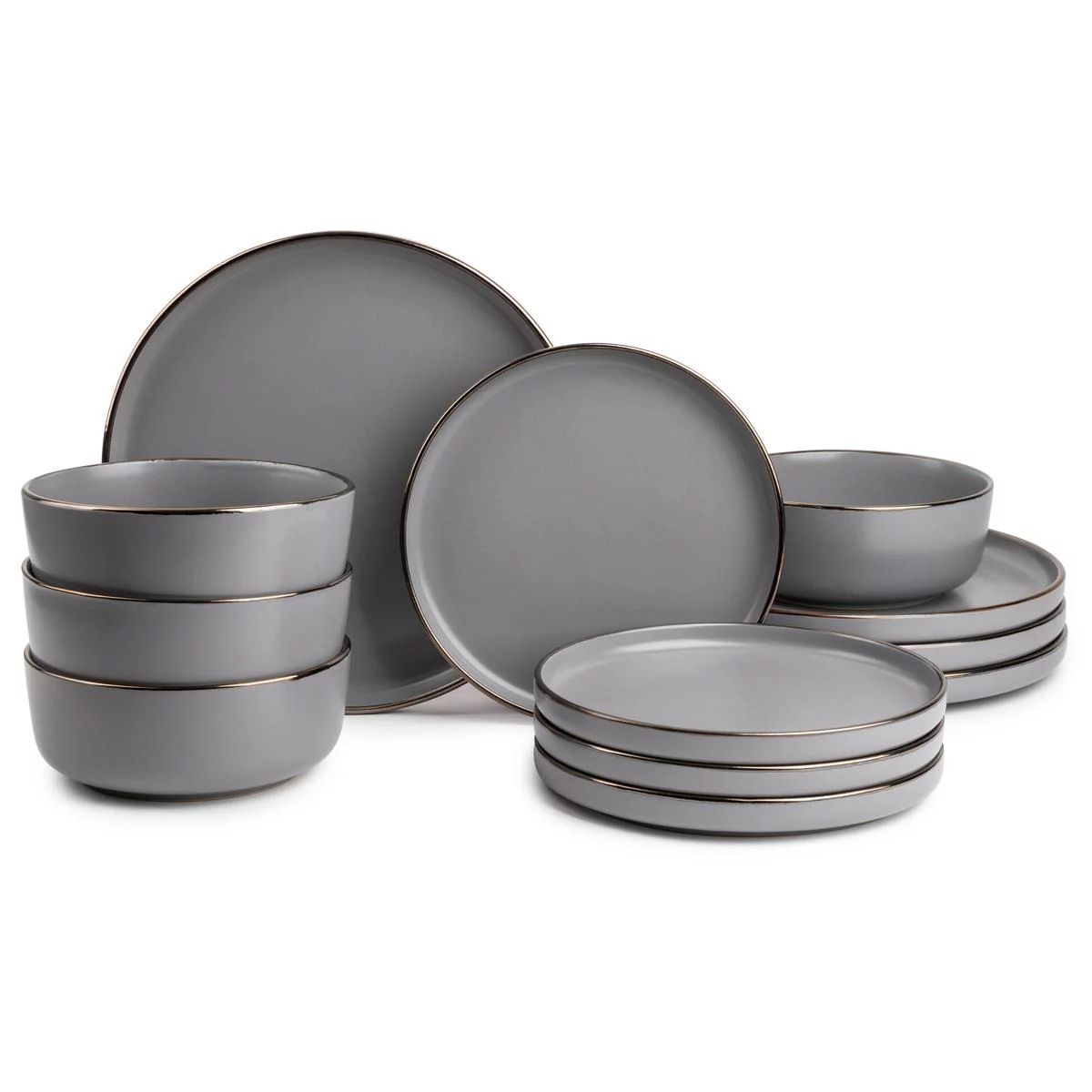 Thyme & Table Dinnerware Ava Stoneware, 12 Piece Set - Walmart.com | Walmart (US)