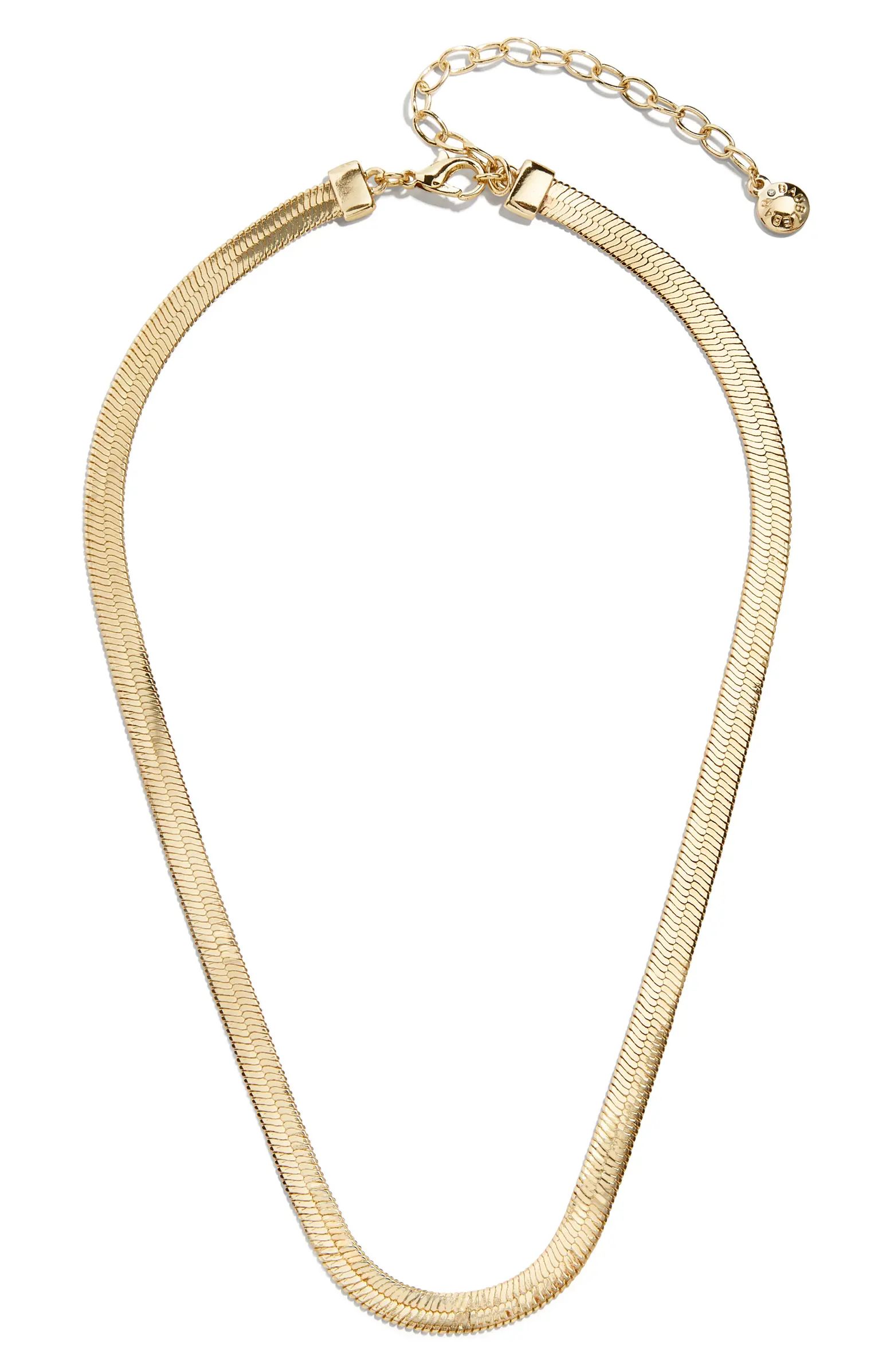 BaubleBar Gia Herringbone Chain Collar Necklace | Nordstrom | Nordstrom