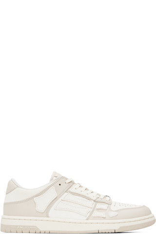 AMIRI - White & Beige Skel Top Low Sneakers | SSENSE