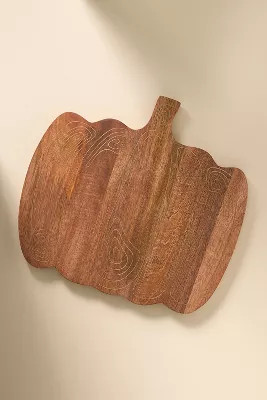 Wood Inlay Pumpkin Cheese Board | Anthropologie (US)