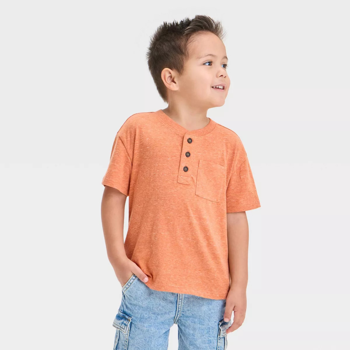 Toddler Boys' Short Sleeve Henley T-Shirt - Cat & Jack™ | Target