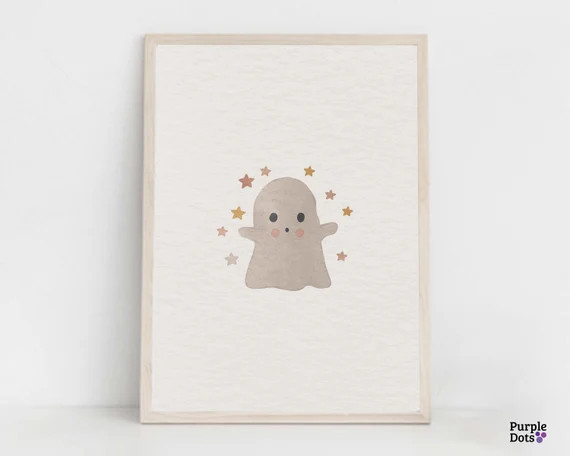 Boho Halloween Nursery Print, Little Ghost Printable Wall Art, Boo Nursery Artwork, Baby Room Fal... | Etsy (AU)