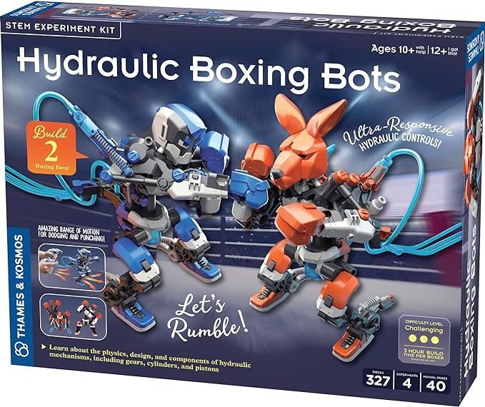 Thames & Kosmos Hydraulic Boxing Bots STEM Experiment Kit | Build Two Hydraulic-Powered Boxing Ro... | Amazon (US)