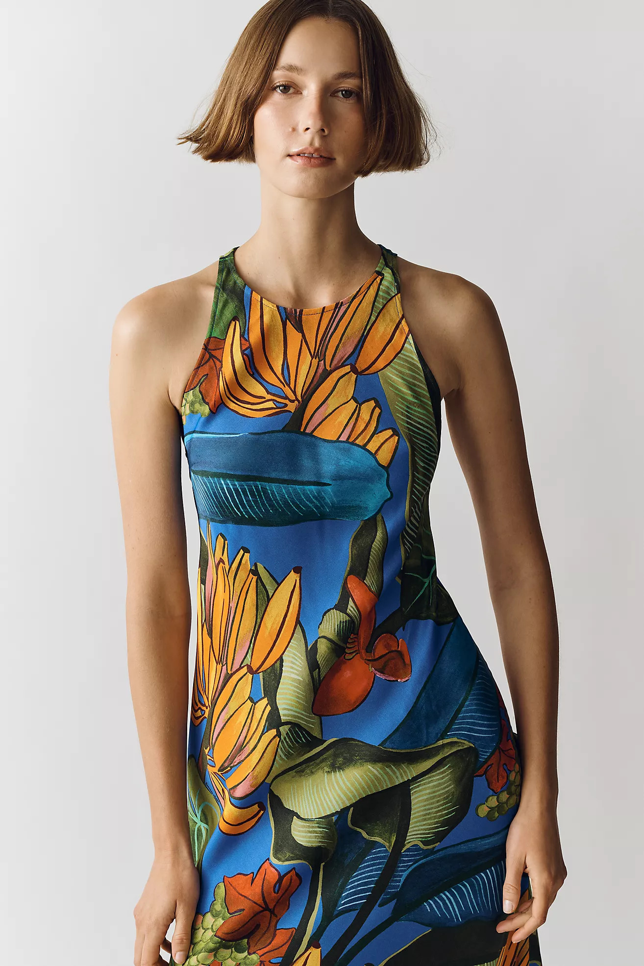 Farm Rio High-Neck Printed Midi Dress | Anthropologie (US)