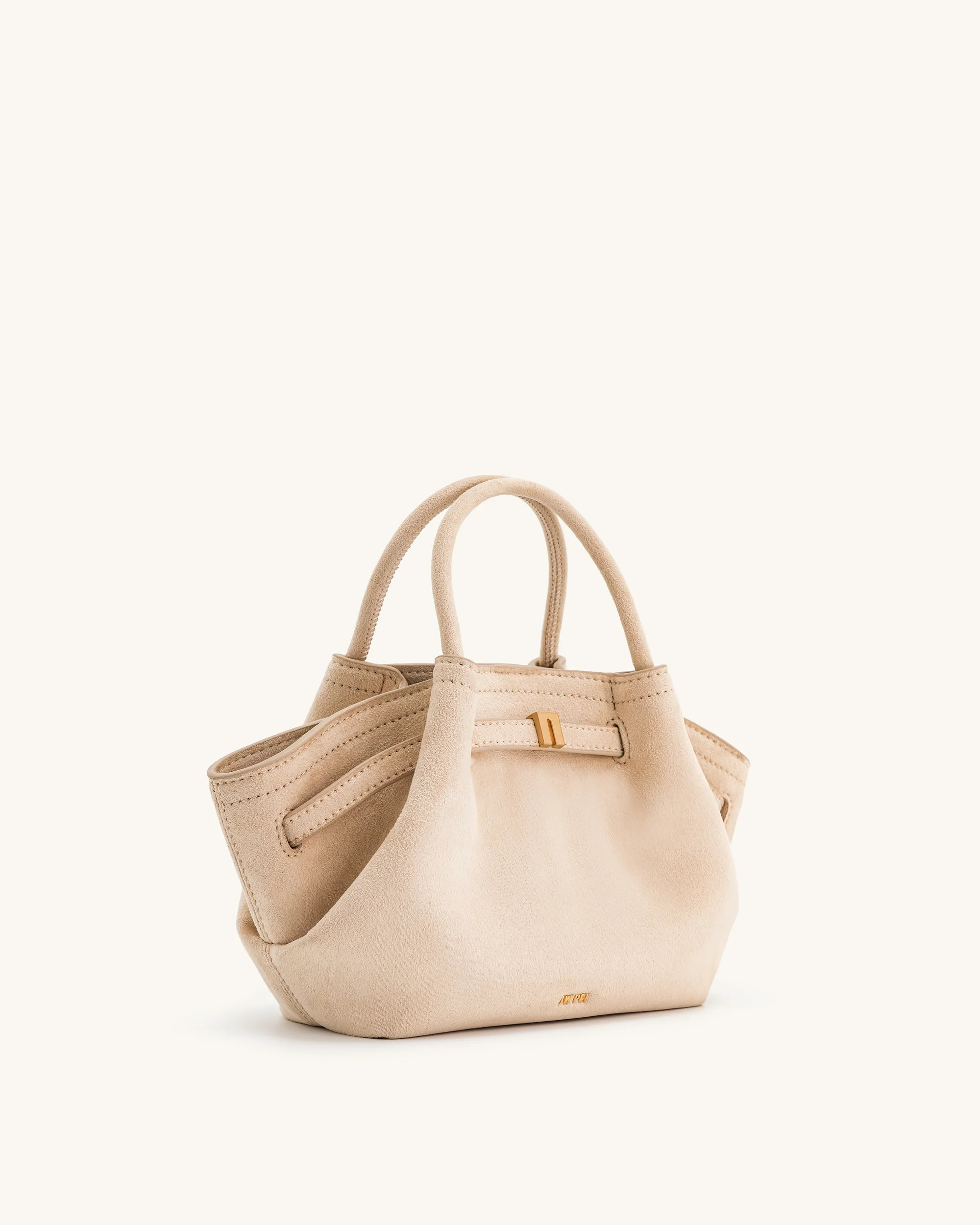 Hana Mini Faux Suede Tote Bag - Off White | JW PEI US