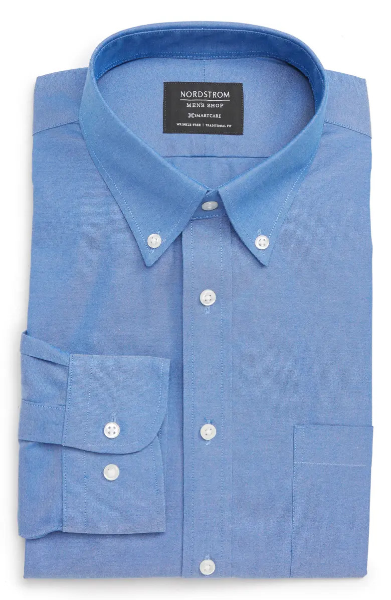 Nordstrom Men's Shop Smartcare™ Traditional Fit Pinpoint Dress Shirt | Nordstrom | Nordstrom