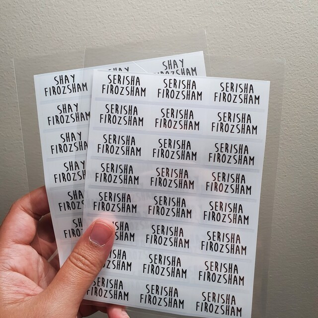 Waterproof Name Stickers Daycare Labels Clear Kids Labels | Etsy | Etsy (US)