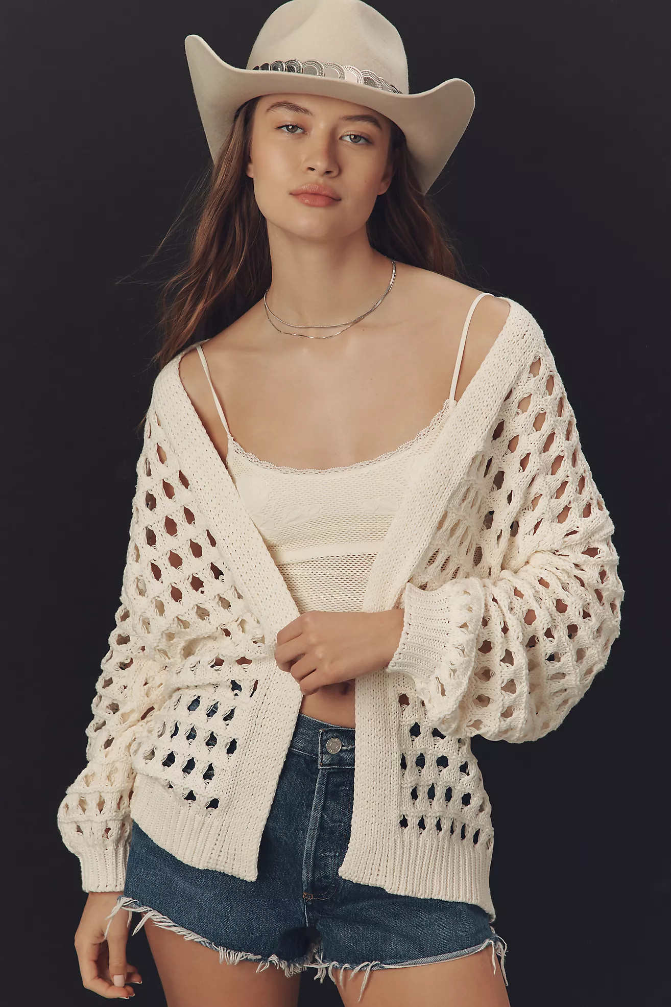 Maeve Chunky Open-Stitch Cardigan | Anthropologie (US)