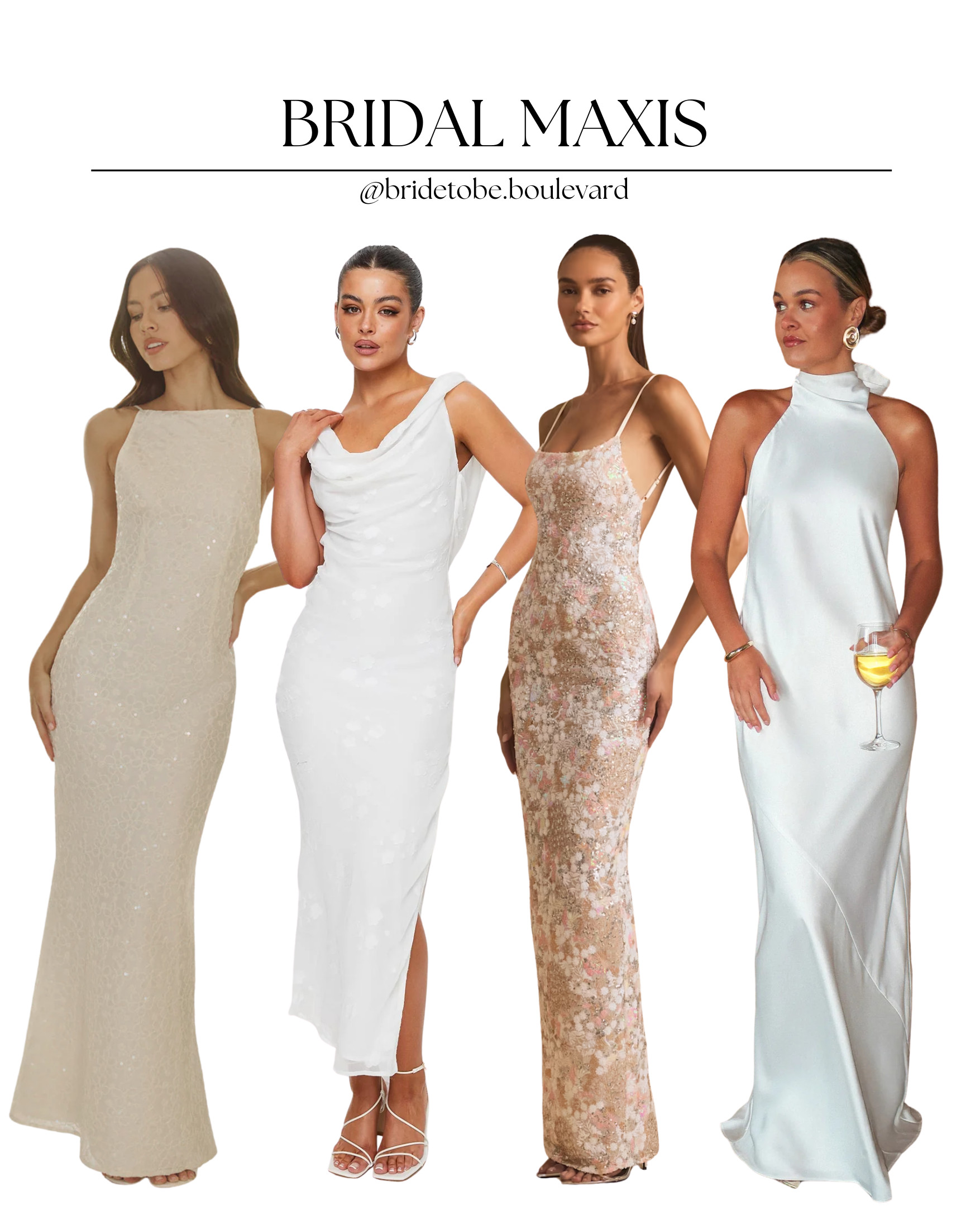 Elegant, Extra & Everything In Between: Bridal Maxi Dresses You’ll Love 🤍

From dreamy satin slips to all-out embellished moments, these bridal maxis are made to wow. Whether you're walking down the aisle, attending your rehearsal dinner, or hosting a chic bridal brunch — there’s a look for every occasion.

✨ Satin, sequin & beaded embroidery styles
👰🏼‍♀️ Perfect for the bride who wants to sparkle 

 #LTKParties #LTKWedding