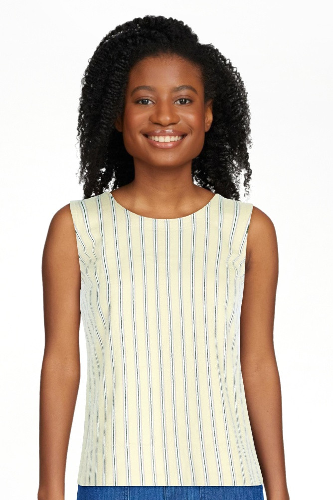 Free Assembly Women's Cropped Sleeveless Denim Top, Sizes XS-XXL | Walmart (US)