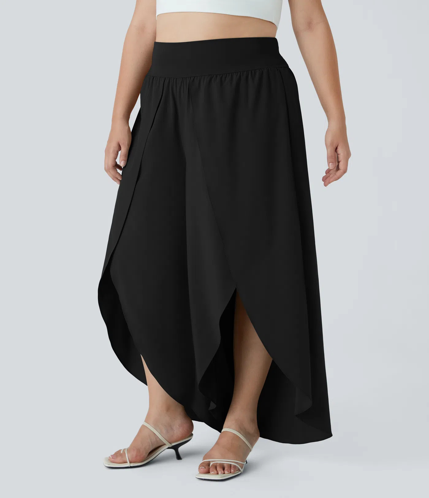 Women’s Breezeful™ High Waisted Back Waistband Pocket Palazzo Flowy Wide Leg Quick Dry Casual... | HALARA