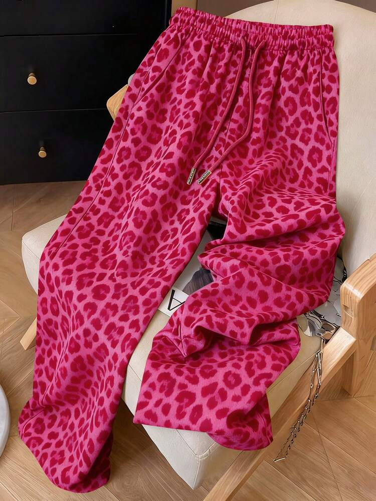 Resyla Y2K Retro American Fashion Street Chic Leopard Print Women Sweatpants | SHEIN