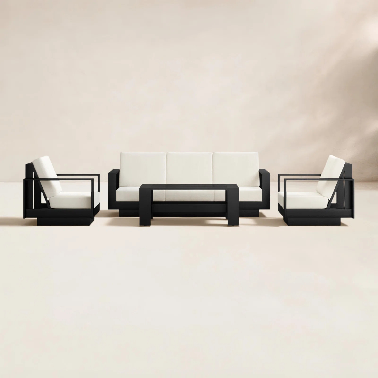 Sterling 4-Piece Outdoor Seating Group with Swivel Chairs and Sunbrella® Cushions | Wayfair North America