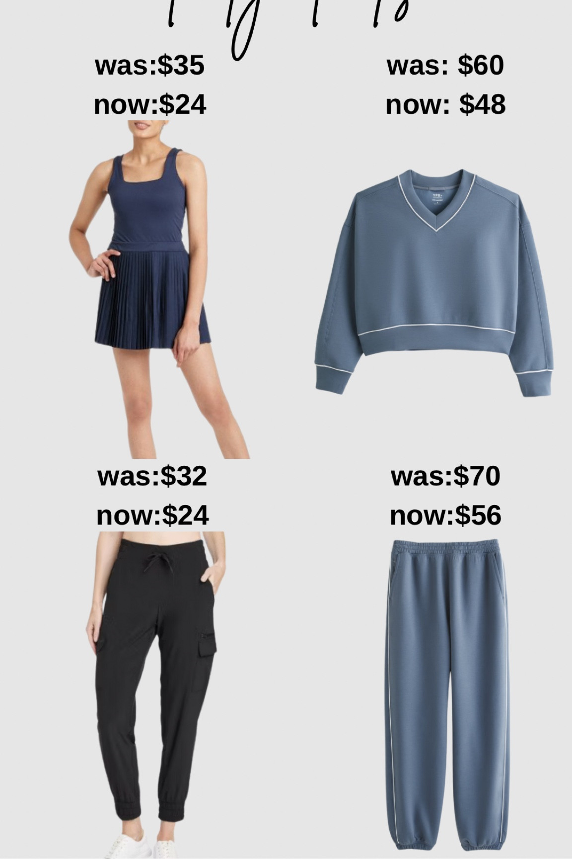 Work out dress tts I have in M
Black joggers tts I have in M
Matching set I have xs in top and small in pants 