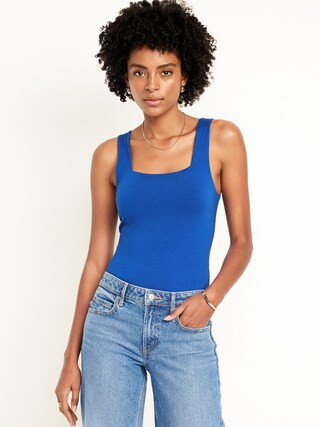 Square-Neck Tank Top Bodysuit | Old Navy (US)