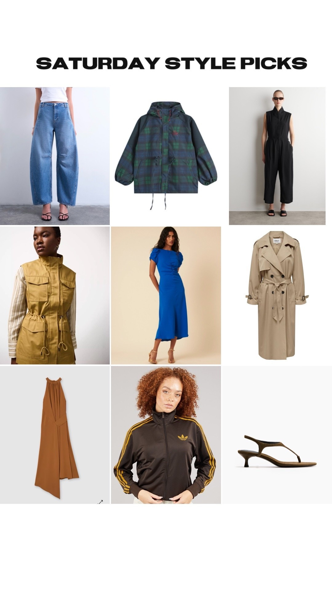 My weekly edit - what I’ve been wearing, loving & discovering 

horseshoe barrel jeans, rain jacket, jumpsuit, utility waistcoat, ruched dress, trench coat, halterneck dress, track jacket, suede sandals

#LTKuk #LTKover50style #LTKstyletip