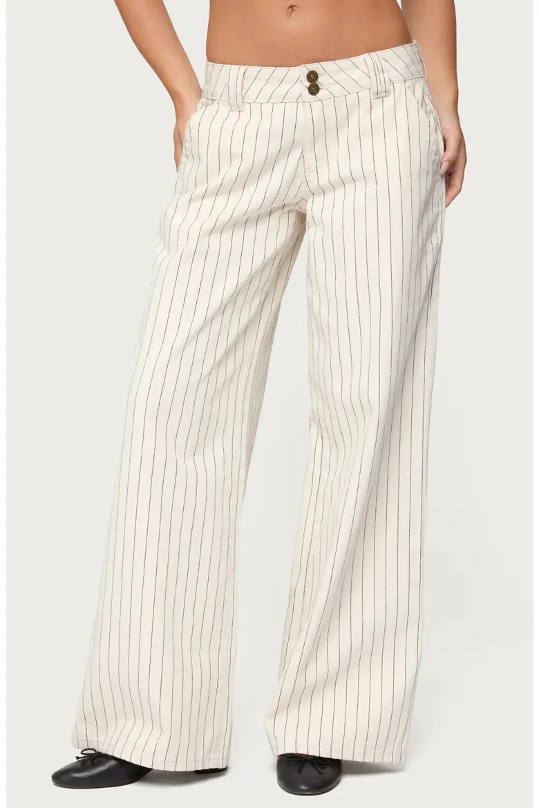 Cory Stripe Low Rise Wide Leg Jeans (Women) | Nordstrom | Nordstrom
