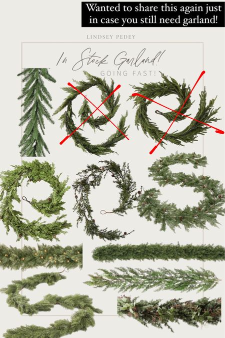 In stock garland! Grab it before it’s gone! 

Christmas decor, holiday decor, pine, cedar 

#LTKunder100 #LTKhome #LTKHoliday