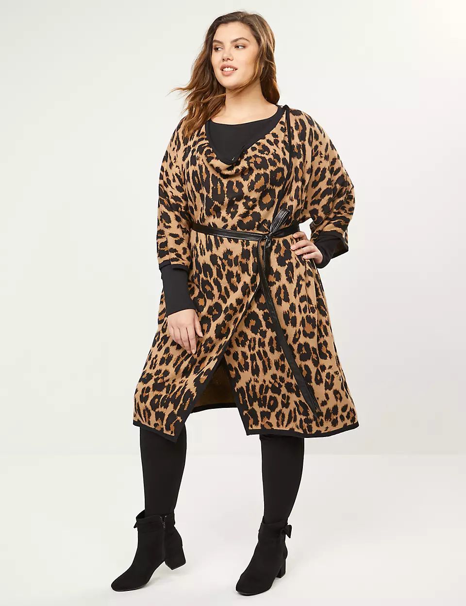 Leopard Print Belted Overpiece | Lane Bryant (US)