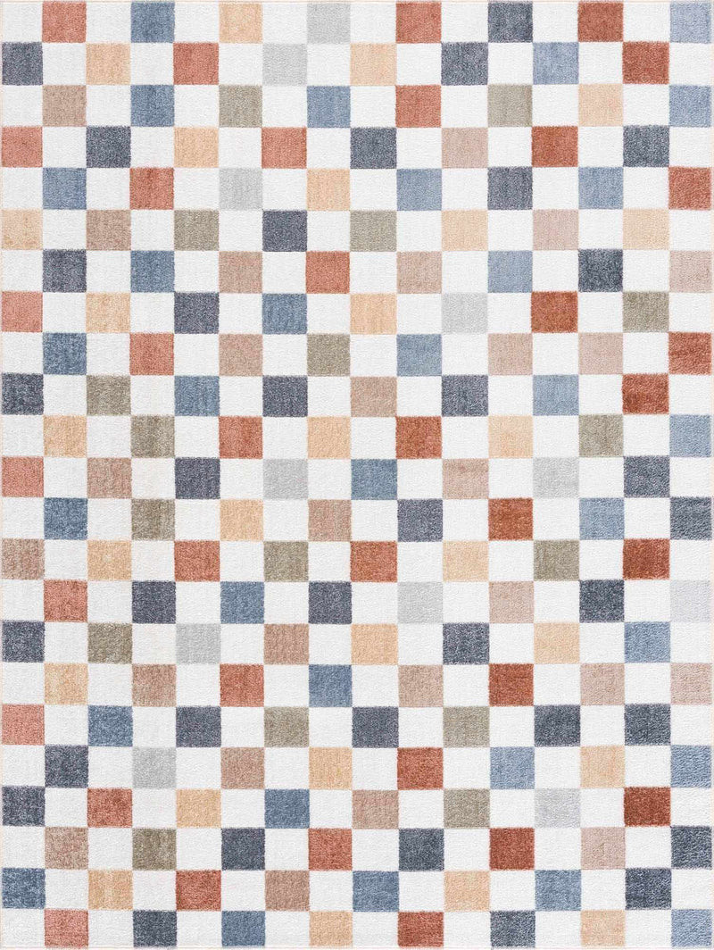 Alie Colorful Checkered Washable Rug | Boutique Rugs