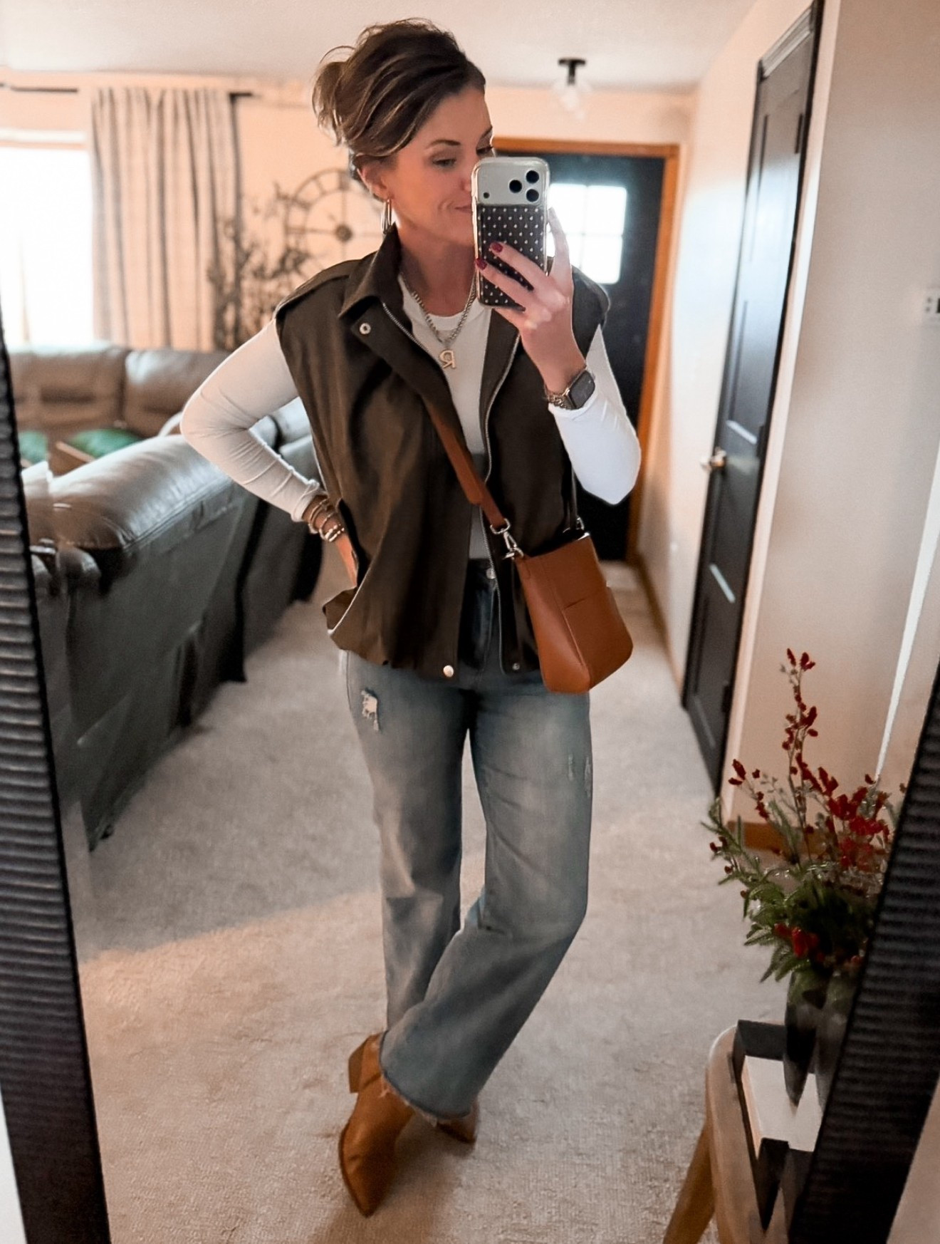 It’s Sunday?! I totally have my days all mixed up. Church OOTD
Vest/medium (should have done small, runs oversized)
Jeans/6

#LTKSeasonal #LTKootd