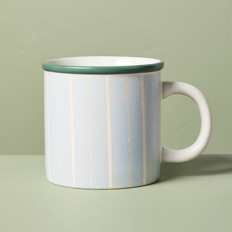13.5oz Recycled Ceramic Striped Mug - Hearth & Hand™ with Magnolia | Target