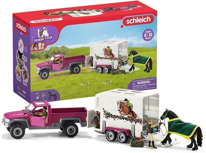 Schleich Horse Club - 38PC Trailer and Truck Transporter Playset with Realistic Horse and Rider F... | Amazon (US)