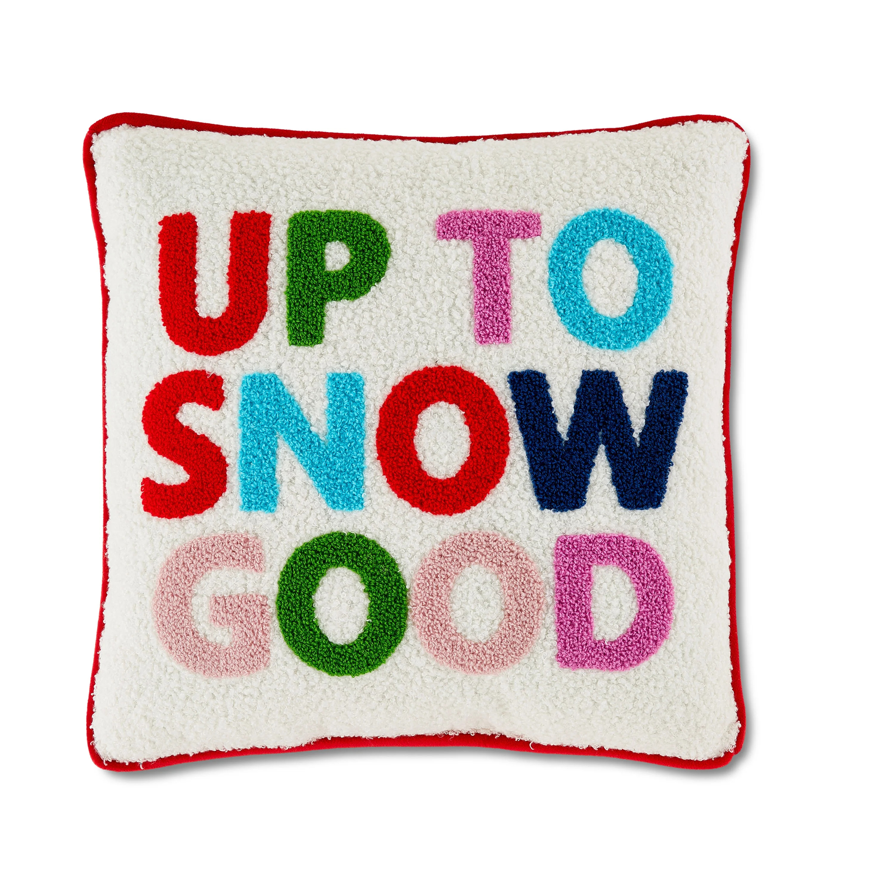 Multicolor Up to Snow Good Decorative Christmas Pillow, 14 in, by Holiday Time | Walmart (US)