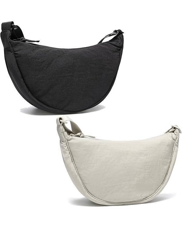 YIKOEE Crescent Bag for Women Men Small Sling Crossbody Bag with Half Moon Shape | Amazon (US)