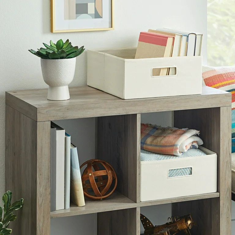 Better Homes & Gardens Half-Size Fabric Storage Bin, Ivory - Walmart.com | Walmart (US)