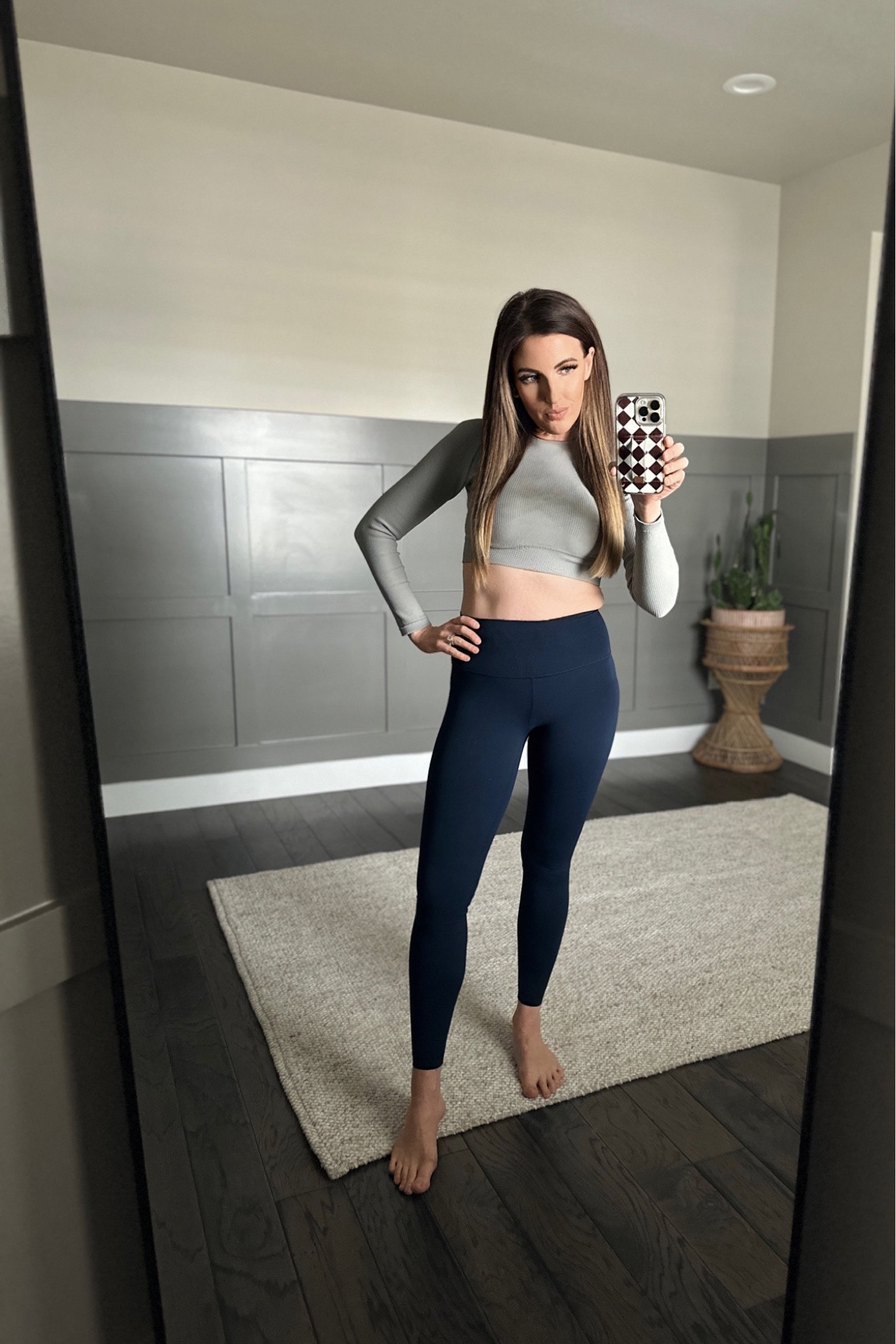 Today’s Athleisure Outfit — this shirt is part of a 2 piece set & I’m obsessed! 

Cropped shirt size S 
Align 28” Leggings in True Navy size 2 

Phone case is Walli Case (not linkable) 

#lululemon #athleisure #fitness 

#LTKSeasonal #LTKFind #LTKfit