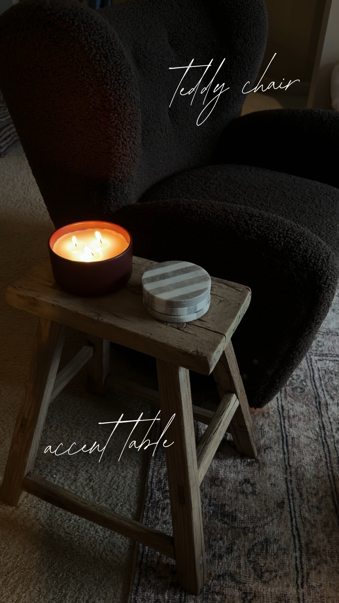 The teddy chair/accent table combo in my living room! 🤎

#LTKgrwm #LTKdayinmylife #LTKHome