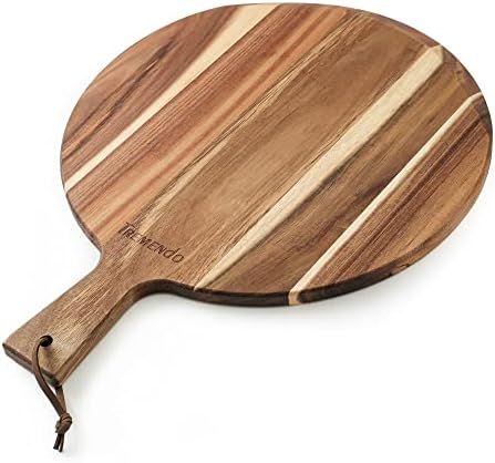 Tremendo Acacia Pizza Peel, Large Wooden Pizza Paddle, Pizza Cutting Board with Handle, for Homemade | Amazon (US)