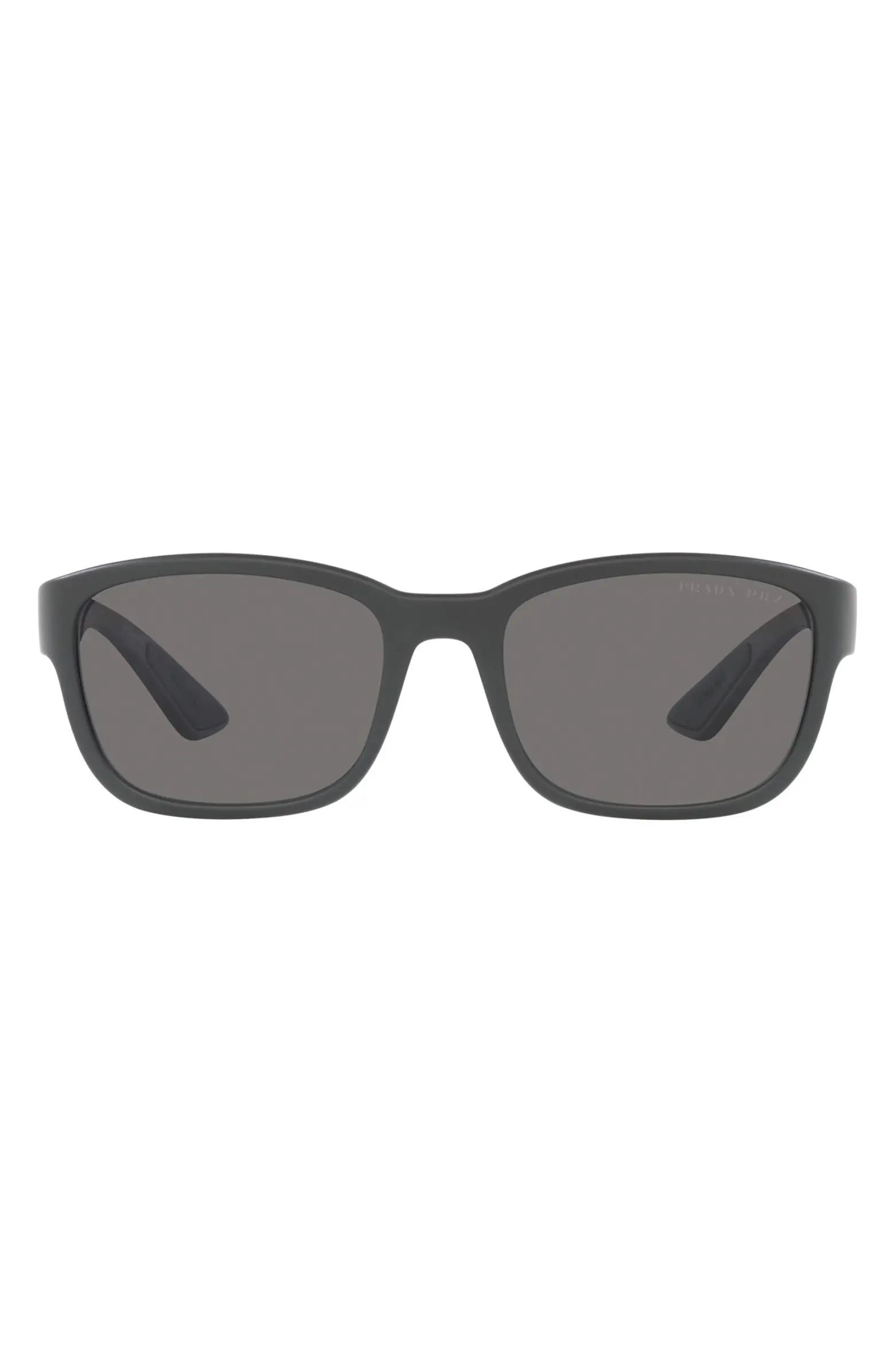 Prada Linea Rossa Impavid 57mm Polarized Wraparound Sunglasses | Nordstrom | Nordstrom