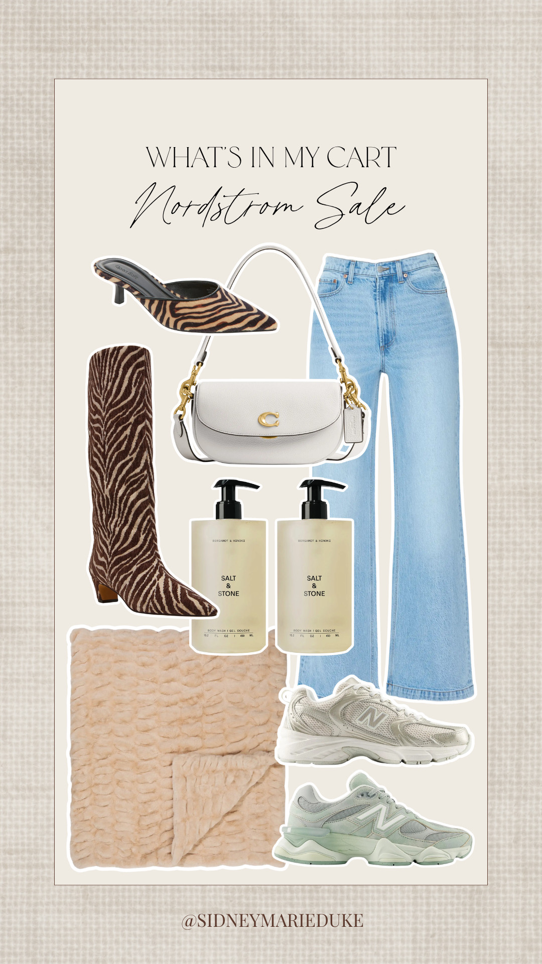 The Nordstrom Anniversary Sale is finally live!🤎 Sharing everything that's in my cart🥰





Sale alert, discount, good deals, savings, zebra, lola blanket, pistola jeans, denim, coach, new balance, salt & stone, kitten heels, boots, neutral, fashion, sidneymarieduke 

 #LTKootd #LTKSeasonal #LTKSaleAlert
