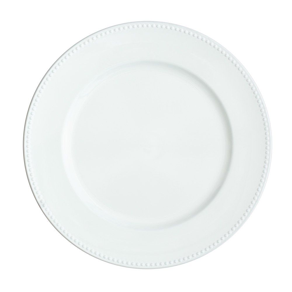 Richland Beaded Charger Plate 13" White Set of 12 | Walmart (US)