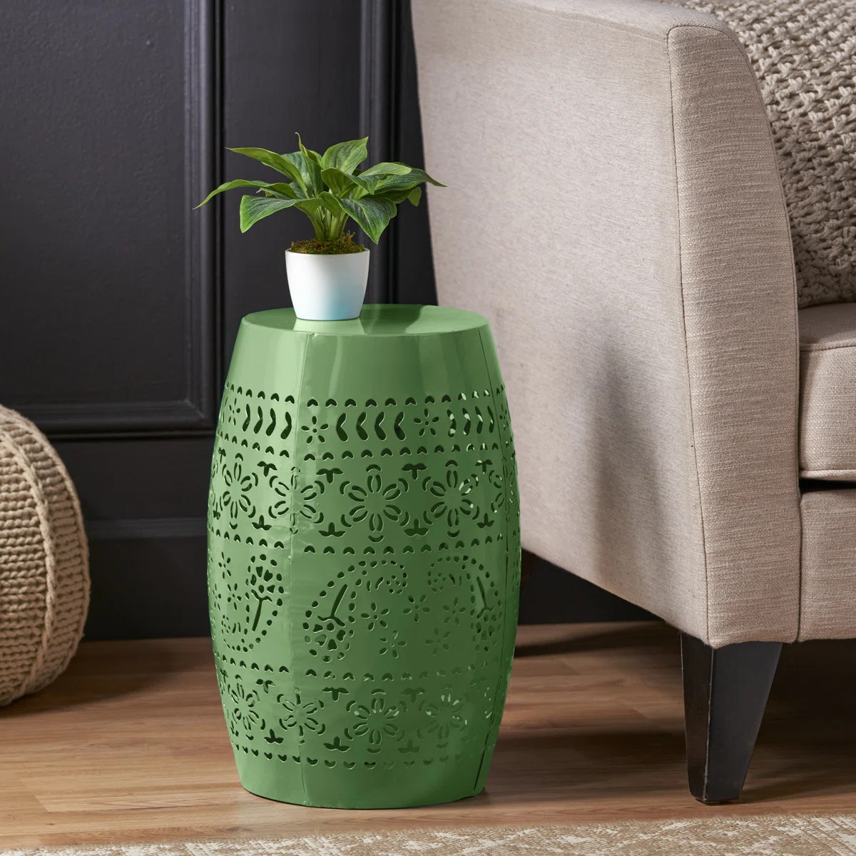 Ifrane Iron Drum End Table | Wayfair North America