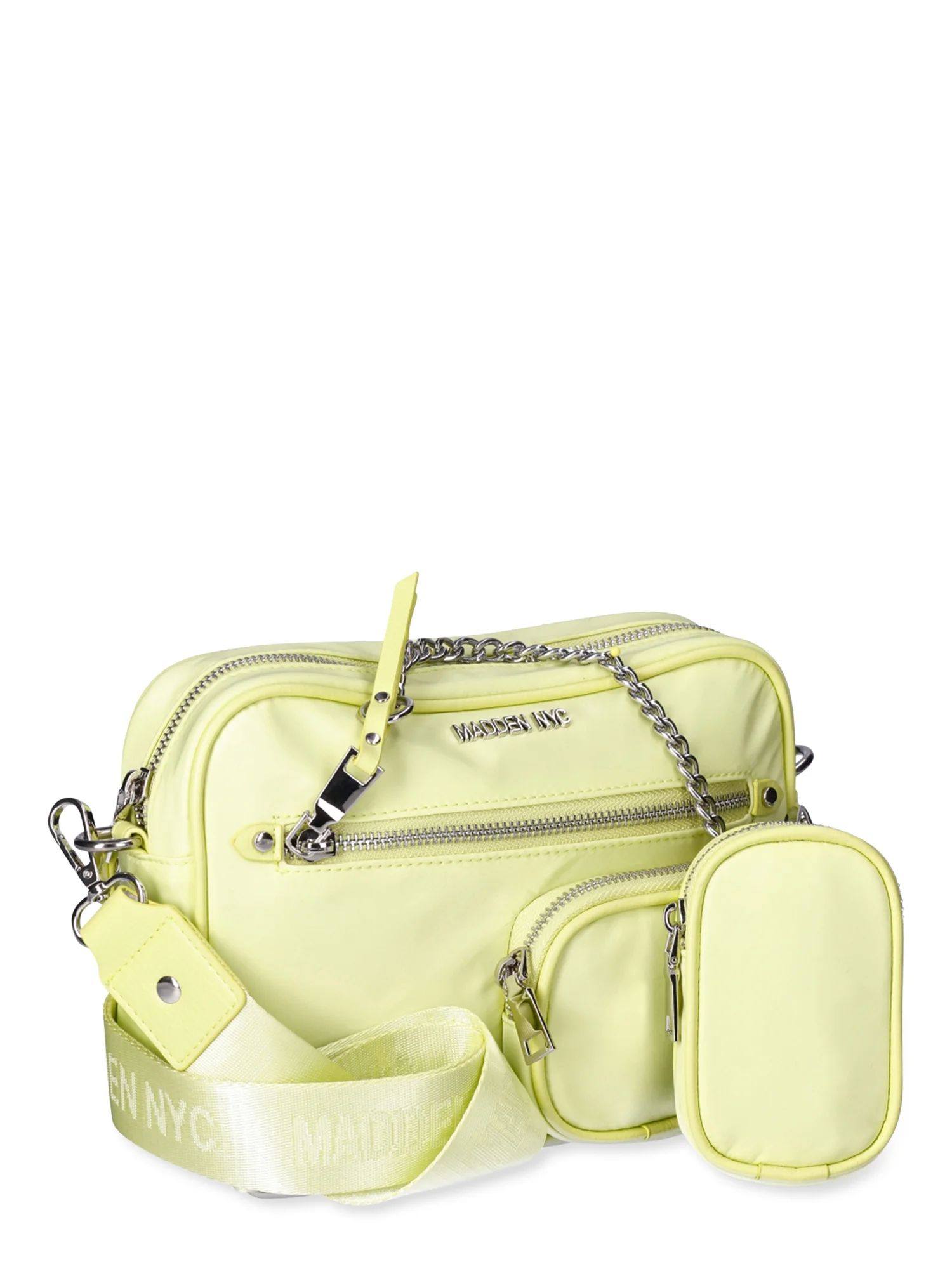 Madden NYC Women's Camera Crossbody Bag with Pouch, Lime | Walmart (US)