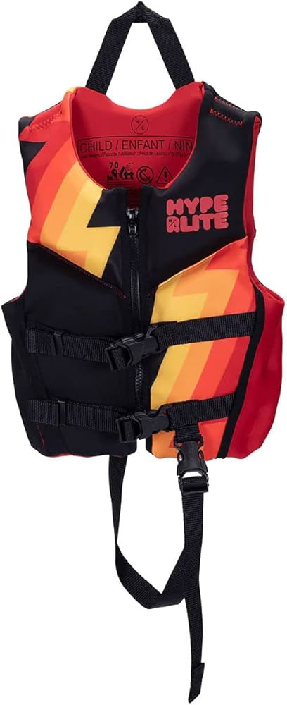 Hyperlite Indy CGA Kids Wakeboard Vest Black/Orange Child (30-50Lbs) | Amazon (US)